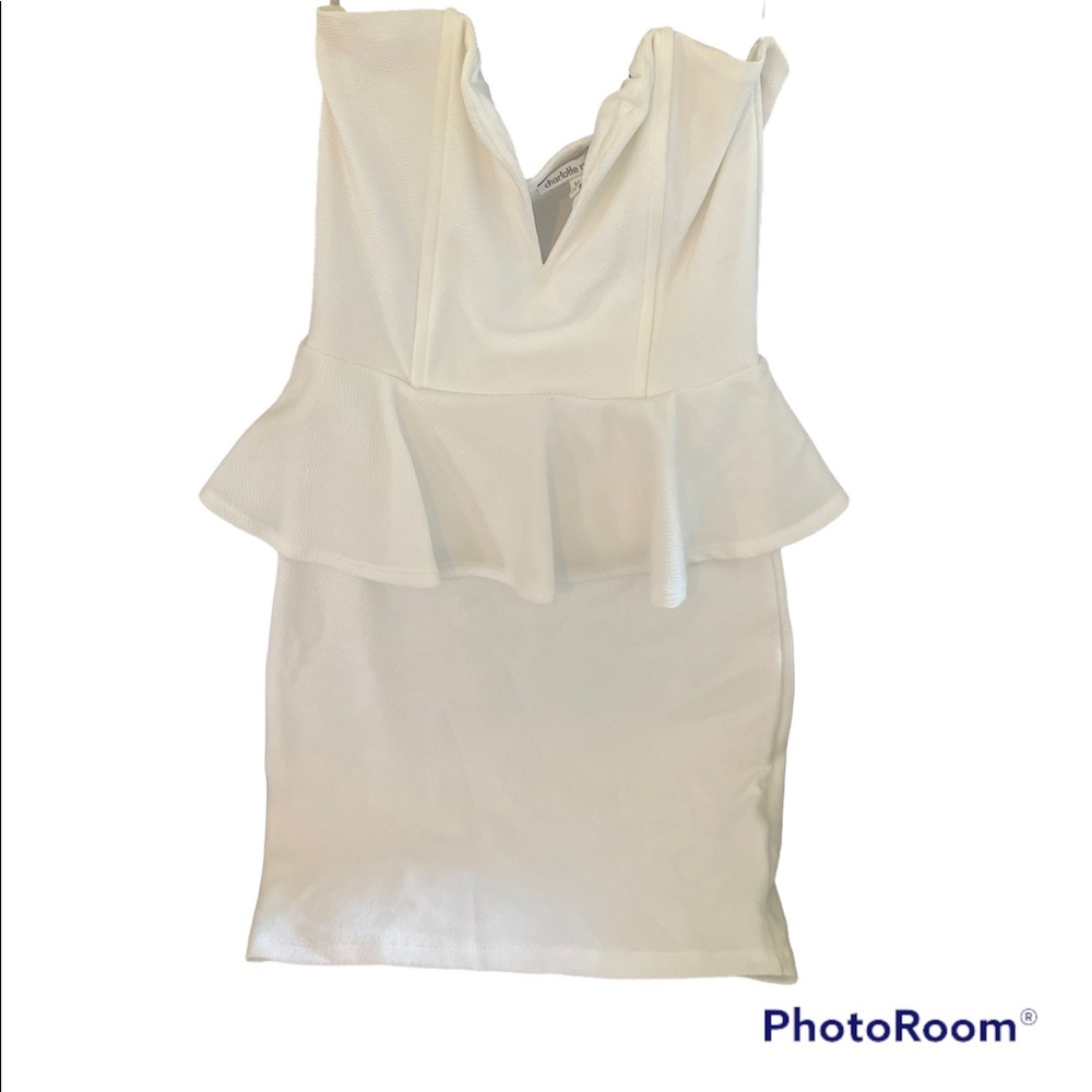 Sleeveless Peplum Frill Dress